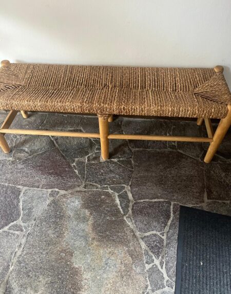 Banca rústica artesanal de fibra natural(TULE)